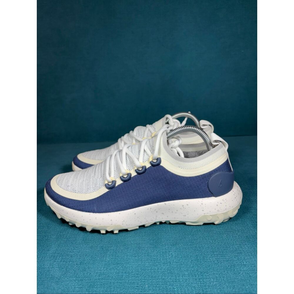 Allbirds SWT Wool Runner Mizzle Golf White Blue Women’s Size 10 EU 40 Water Resi
